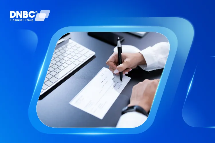 Bank Check Showing Routing Number Close-up of a U.S. bank check highlighting the routing number