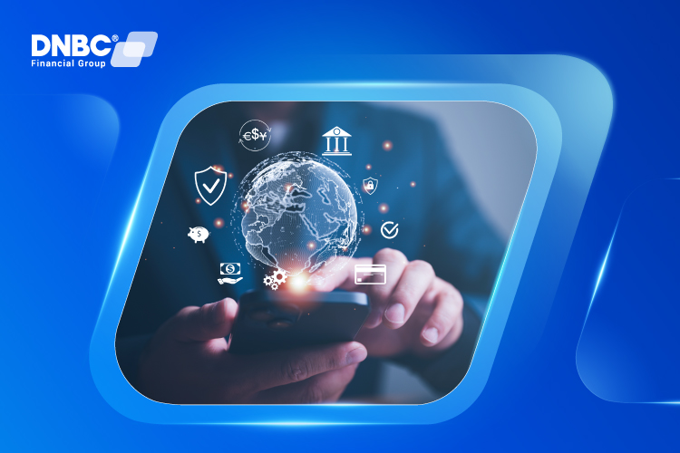 DNBC Global Payment Solutions “DNBC online platform screenshot showing easy international money transfer options without IBAN.”