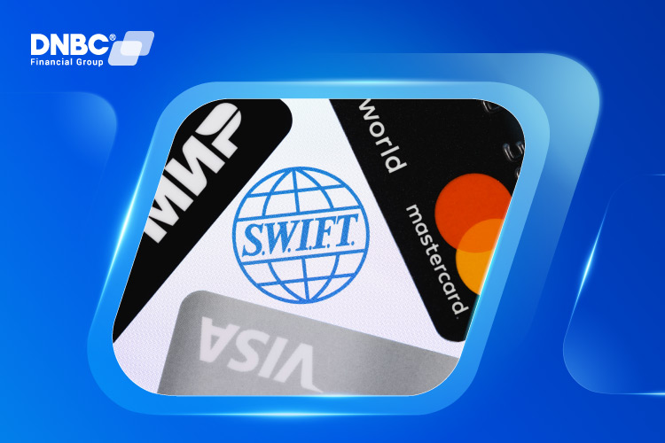 Global SWIFT Network for International Wire Transfers Map highlighting the global coverage of the SWIFT network for sending money across borders in multiple currencies.