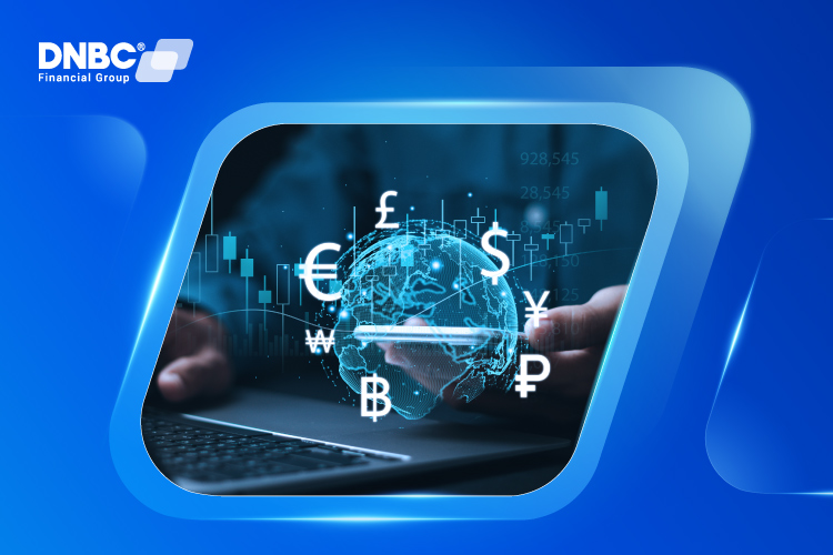 Diagram showing the step-by-step process of how currency conversion works in global money transfers.