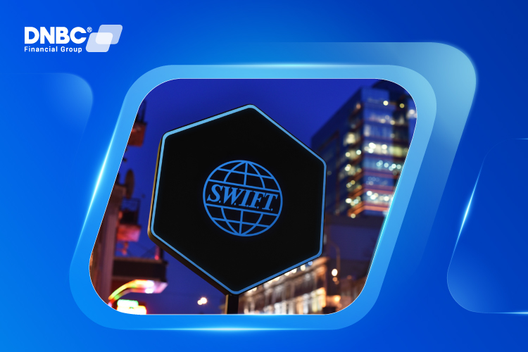 SWIFT Code for International Transfers Illustration of SWIFT code used for global money transfers between banks worldwide